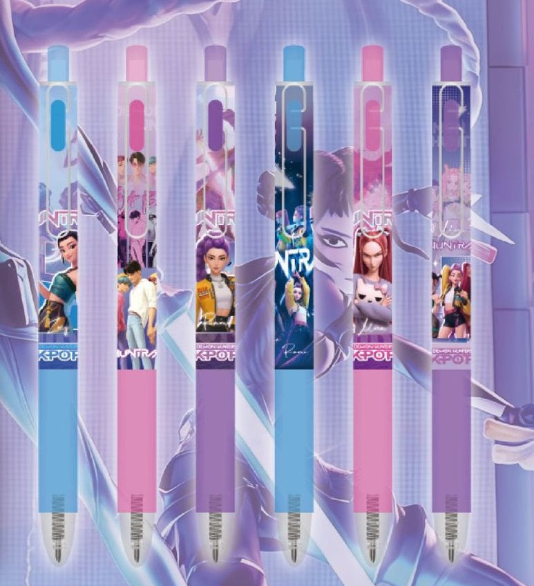 K-Pop Demon Hunters Print Click Ballpoint Pen Retractable Student Office Stationery