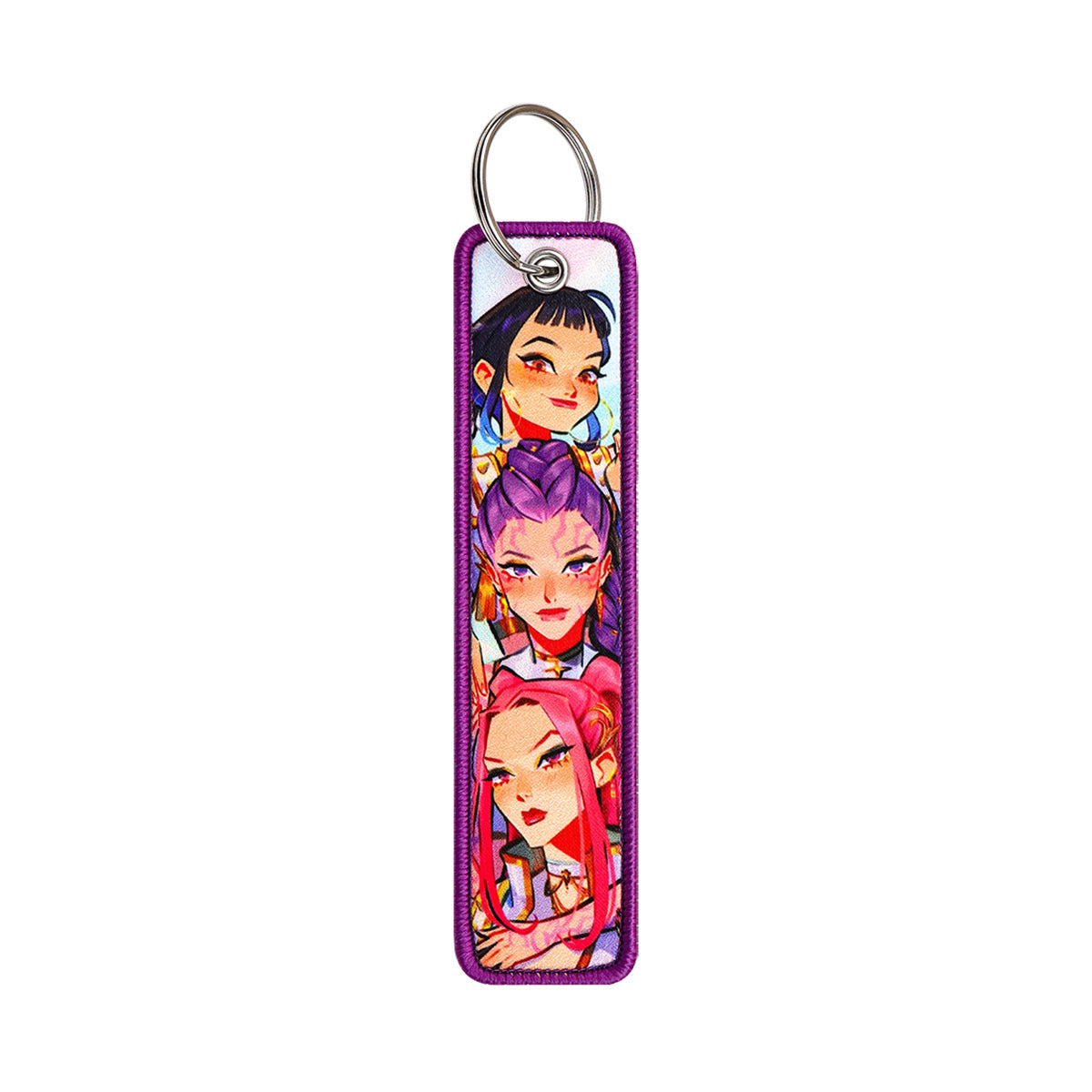 Kpop Demon Hunters Woven Keychain Anime Fabric Bag Charm Accessory