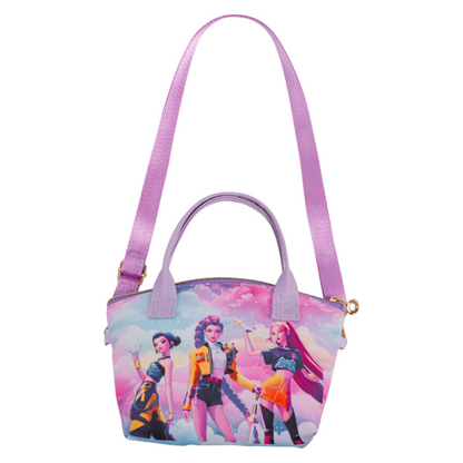 K-Pop Demon Girl Print Crossbody Bag with Top Handle & Adjustable Strap for Kids & Adults