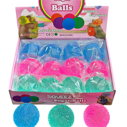 Textured Sugar Ball Squishy Stress Relief Toy Gift Box Set (12pcs/Box)