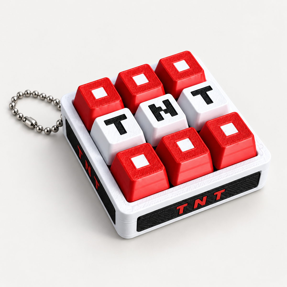 TNT Clicker Fidget Keychain – 3-Key & 9-Key Bag Charm
