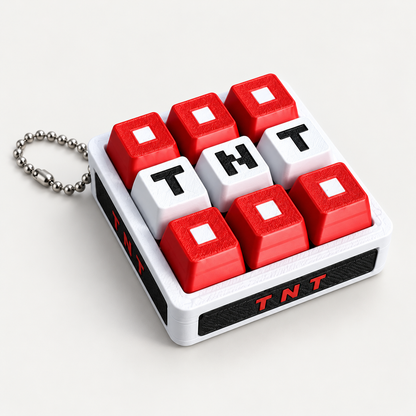 TNT Clicker Fidget Keychain – 3-Key & 9-Key Bag Charm