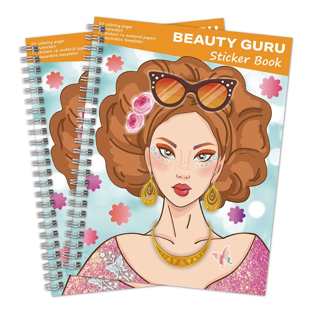 Dress-Up Sticker Book Set, Fashion Coloring & Outfit Stickers for Girls
