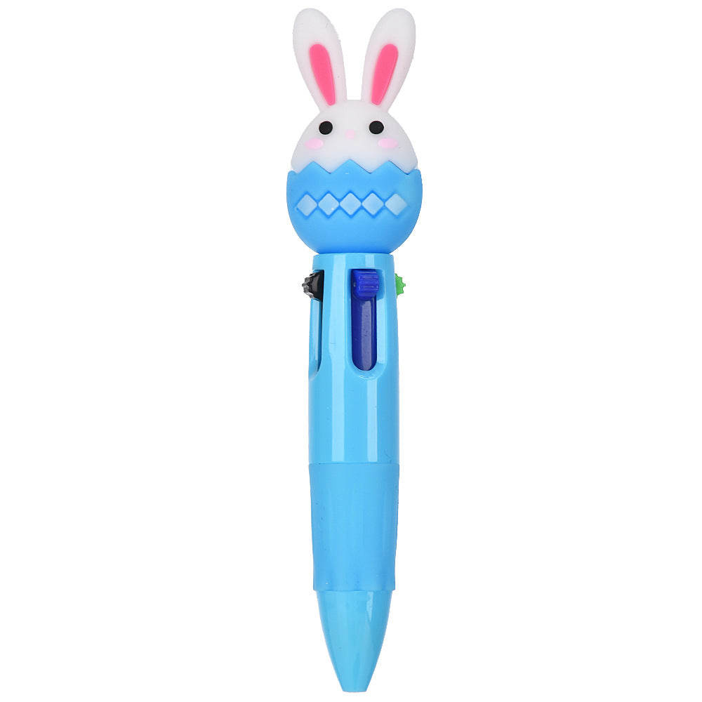 Mini 4-Color Click Pen – Creative Easter Bunny, Egg & Chick Design Journal Pen