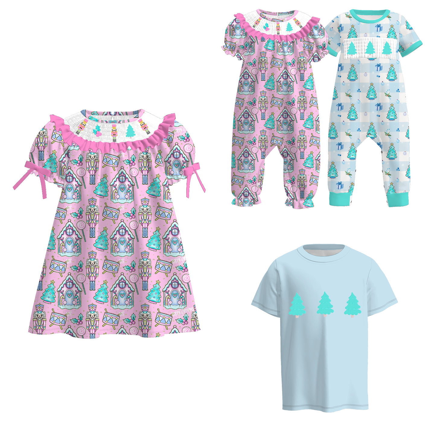 Nutcracker Smocked Christmas Collection | Festive Sibling Outfits