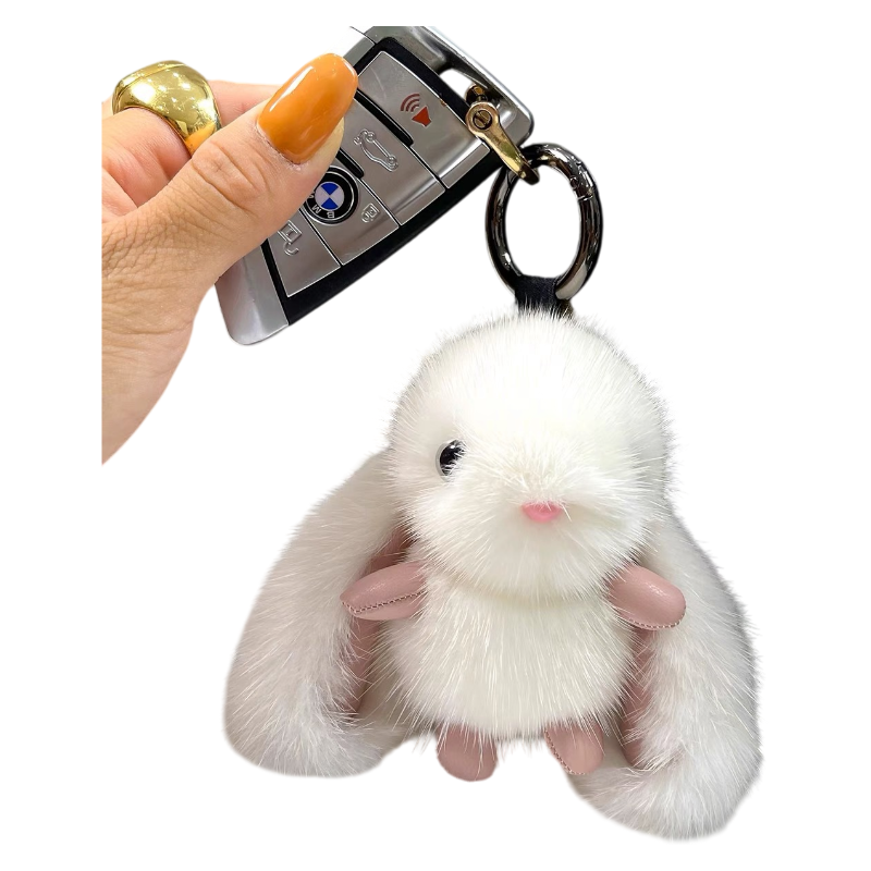 Eco-Friendly Plush Animal Keychain Cute Stuffed Car Key Pendant Bag Charm