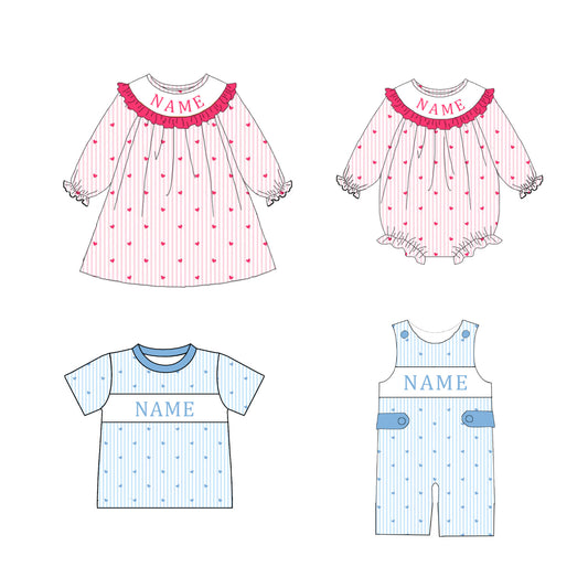 Valentine’s Day Kids Collection 🤍 Personalized Smocked Embroidery
