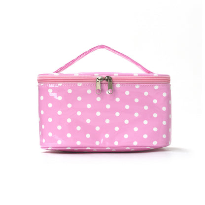 PVC Polka Dot Waterproof Clear Cosmetic Bag Makeup Travel Toiletry Organizer Carry Pouch