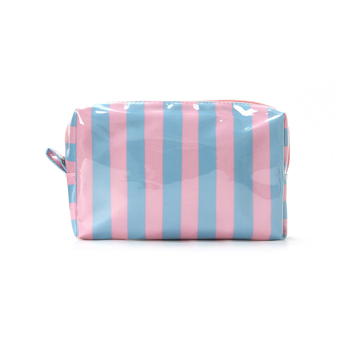 Waterproof Clear Striped Striped Makeup Pouch Travel Toiletry Bag