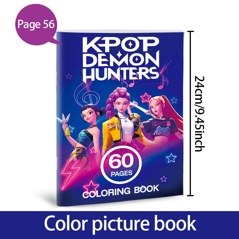 K-Pop Demon Hunters Coloring Book Anime Line Art Coloring Pages