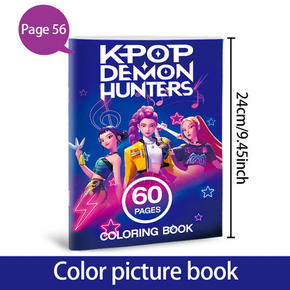 K-Pop Demon Hunters Coloring Book Anime Line Art Coloring Pages
