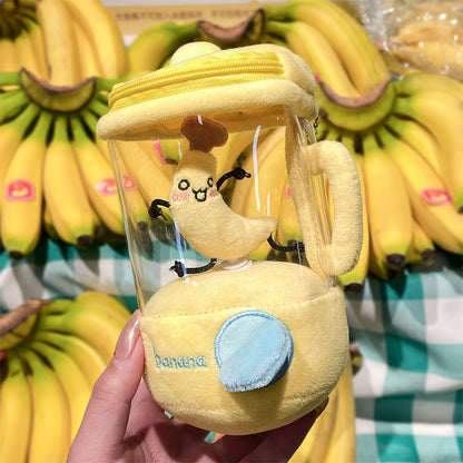 Creative Fruit Juicer Doll Plush Toy, Pull-String Spinning Rotating Fun Stuffed Plush Toy
