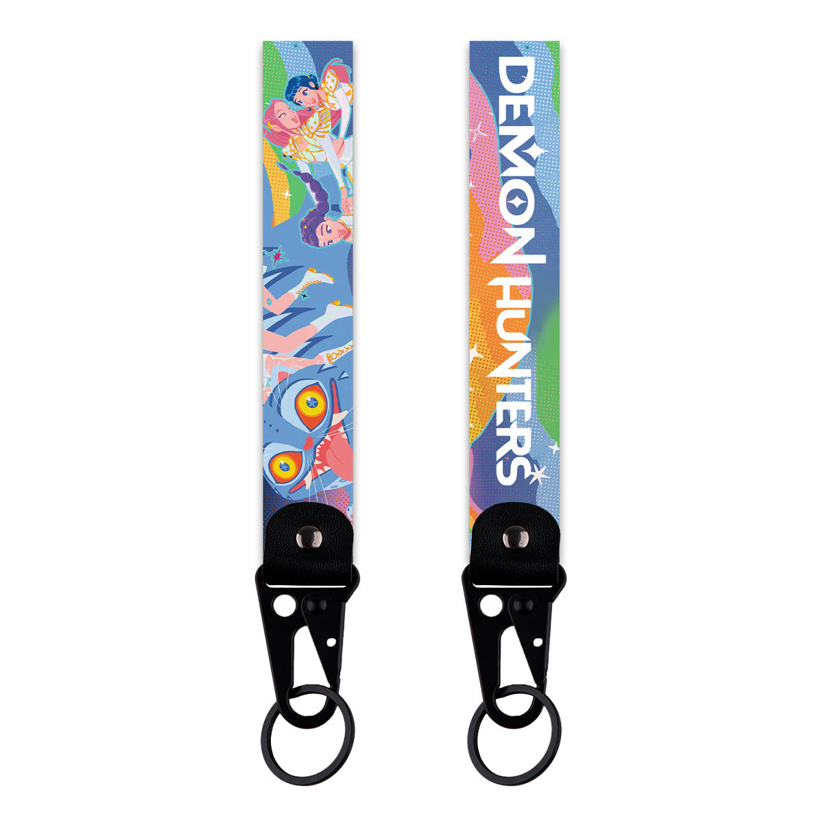 K-Pop Demon Hunters Keychain – Metal Lobster Clasp Pendant with Leather Lanyard