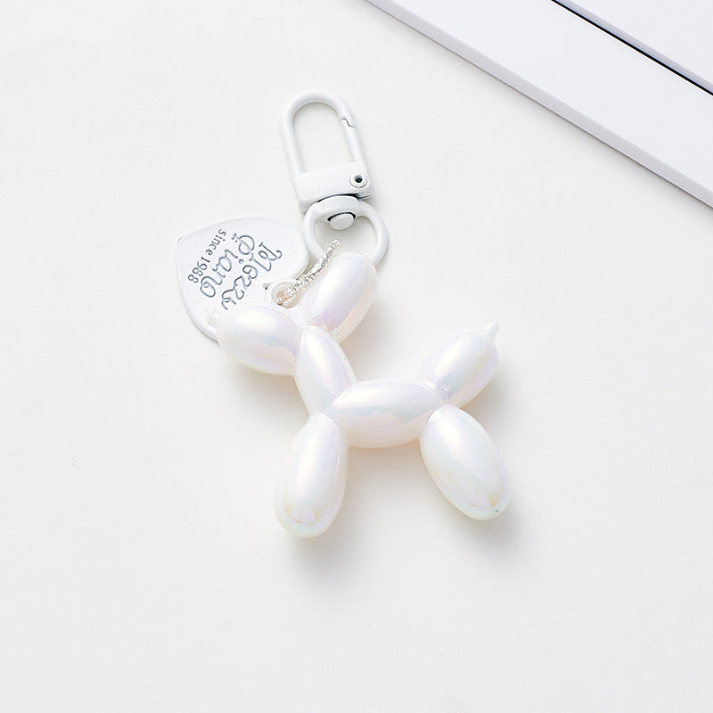 Colorful Resin Balloon Dog Bag Charm Keychain Trendy Acrylic Style Accessory for Bags, Keys & Gifts