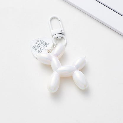 Colorful Resin Balloon Dog Bag Charm Keychain Trendy Acrylic Style Accessory for Bags, Keys & Gifts