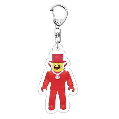 Pixel Style Funny Character Acrylic Keychain Cartoon Pendant Bag Charm