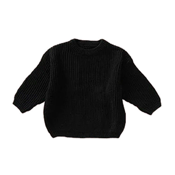 Personalized Name Knit Sweater for Babies & Kids – Custom Yarn Embroidery with Optional Crochet Decorations
