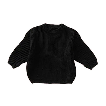 Personalized Name Knit Sweater for Babies & Kids – Custom Yarn Embroidery with Optional Crochet Decorations