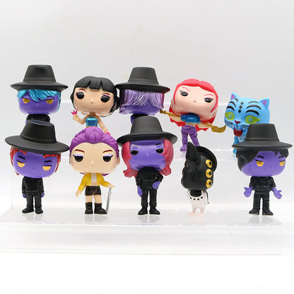 KPOP Demon Hunters Saja Boys 10-Piece Figure Set Collectible Toy Models & Desk Decoration