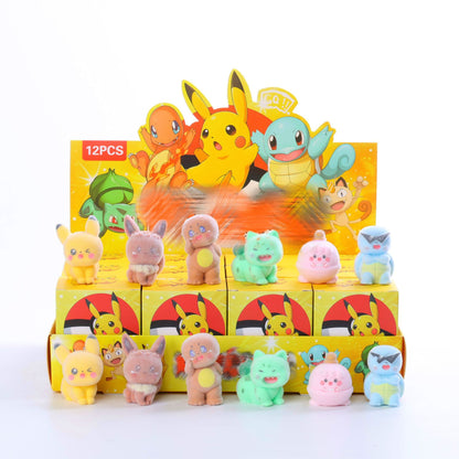 Demon Hunter Cartoon Character Flocked Vinyl Figure Collectible Toy Blind Box Surprise Trendy Desk Decor