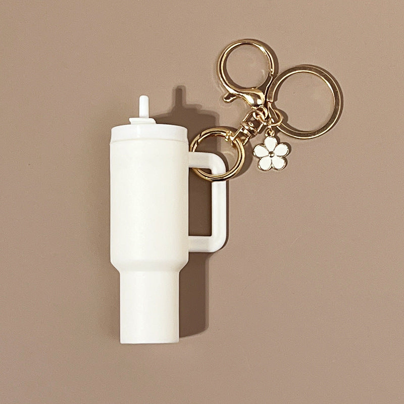 Mini Tumbler Bag Charm Keychain – Colorful Plastic Cup Charm Accessory