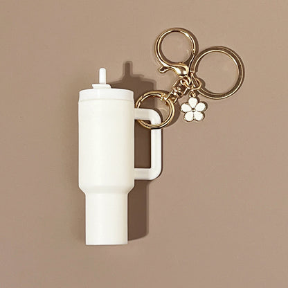 Mini Tumbler Bag Charm Keychain – Colorful Plastic Cup Charm Accessory