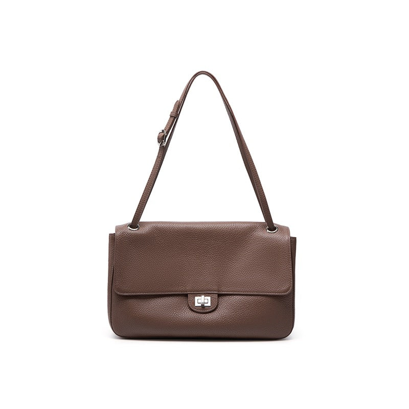 Slouchy Flap Shoulder Bag in Leather or Suede