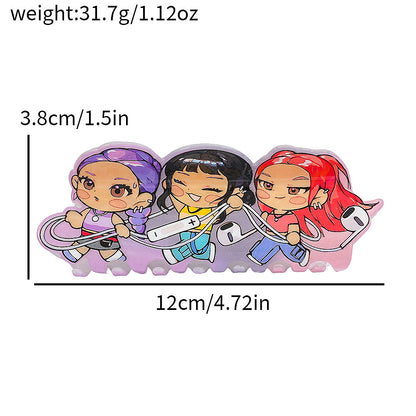 K-Pop Demon Hunters Acrylic Hair Claw Clip for Girls – Trendy Fan Merch Accessory