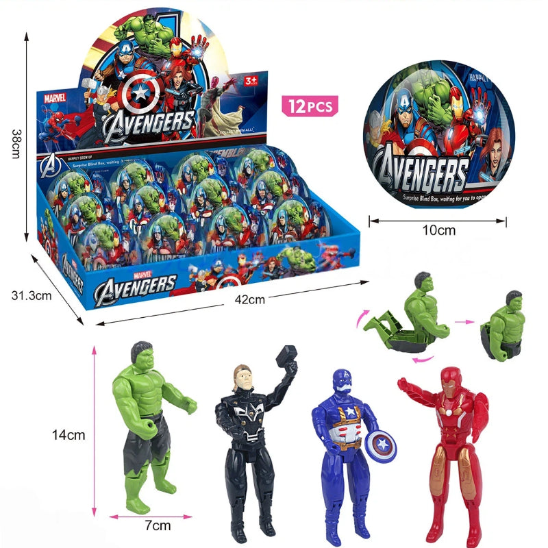 Cartoon Blind Capsule Toy Box Set of 12, Surprise Collectible Figures & Keychains