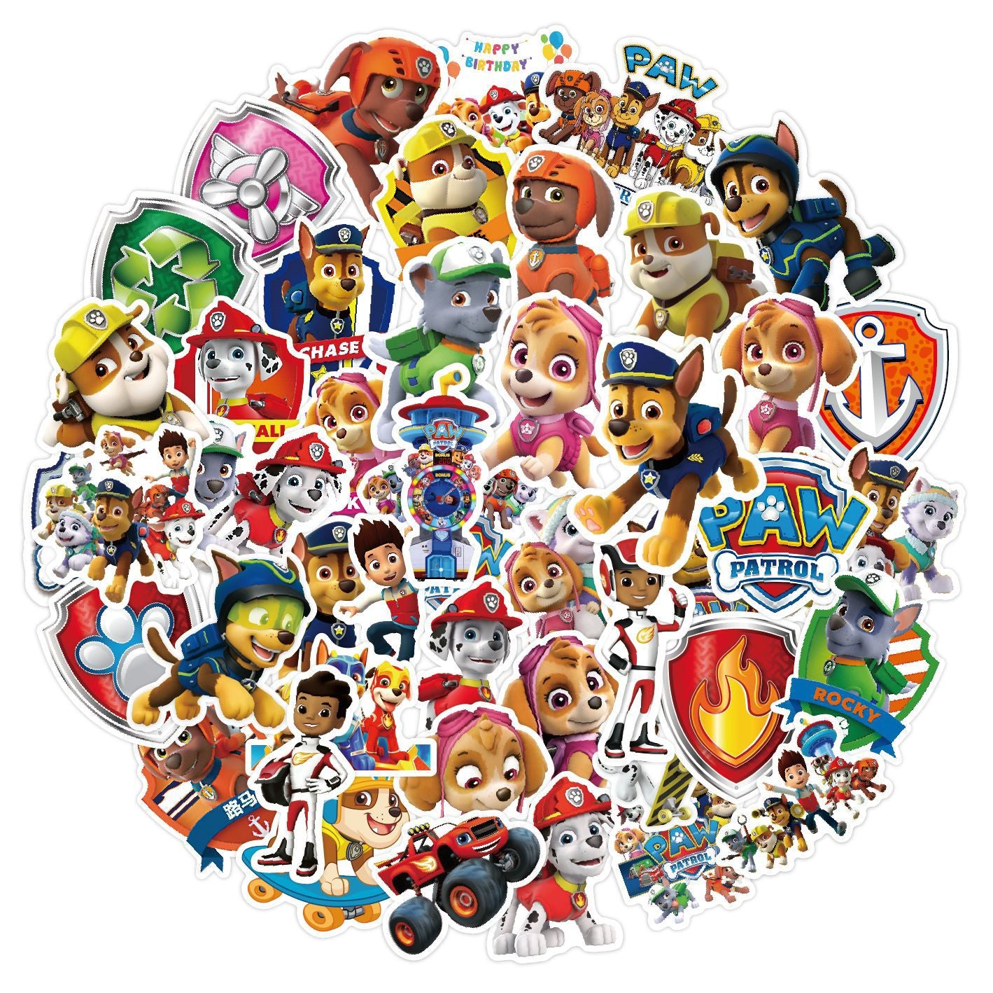50Pcs Cartoon Character Stickers Waterproof Cartoon Decals for Laptop Phone & Water Bottle