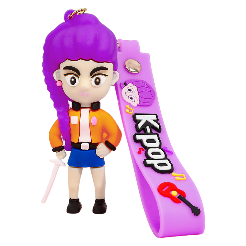 KPOP Demon Hunters Silicone Keychain – Cute Plush-Inspired Bag Charm & Accessory