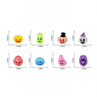 Mini Glow-in-the-Dark Ghost Figurines – Resin Halloween Tabletop Decor & Party Supplies