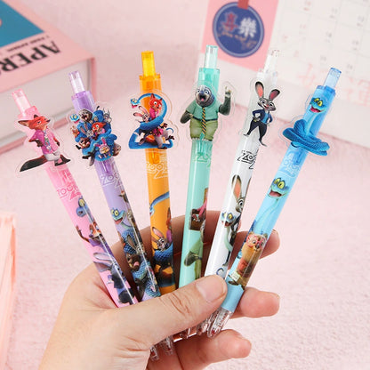 Zootopia 2 Nick Judy Character Resin Clip Pens Click Gel Pens for Students & Office Use