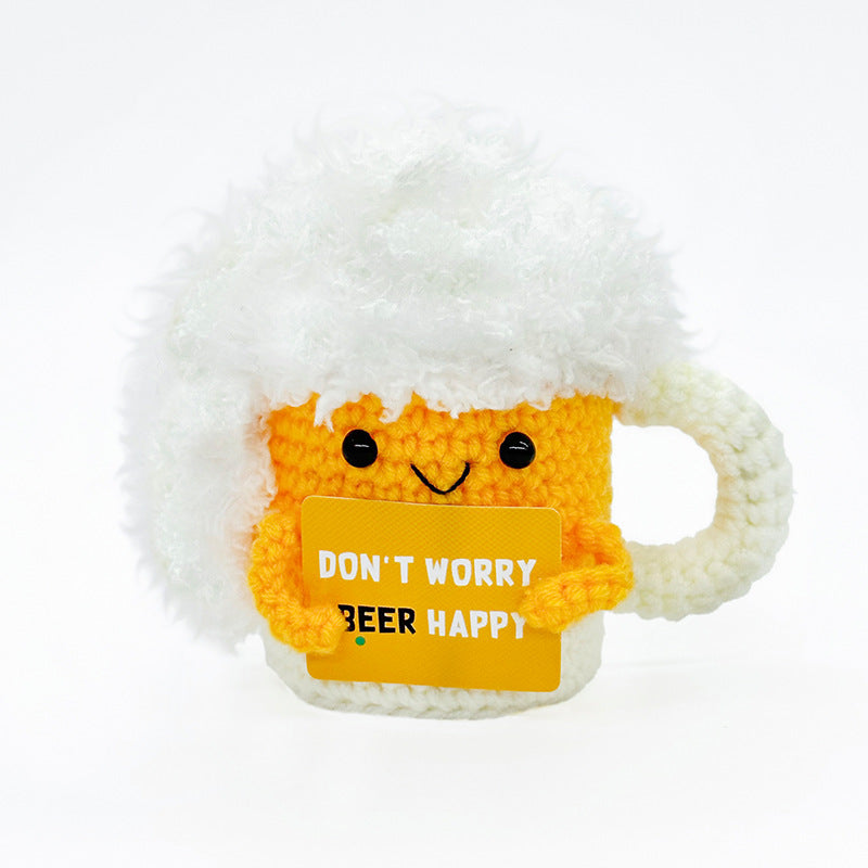 Crochet Food & Drink Pals with Message Cards – Cute Desk Decor & Gifts