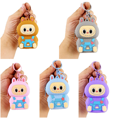 Labulu Coin Purse Keychain Silicone Wallet Charm 5 Colors