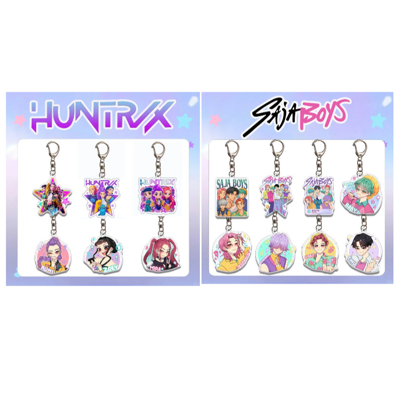 HUNTRIX Demon Hunter Girl & Boy Group Acrylic Keychain Bag Charm KPOP Merchandise