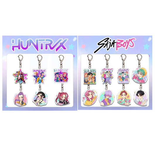 HUNTRIX Demon Hunter Girl & Boy Group Acrylic Keychain Bag Charm KPOP Merchandise