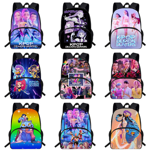 K-Pop Demon Hunters Printed Backpack Cartoon Student School Bag Anime Merch Kids