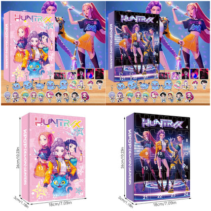 K-POP Demon Hunters Keychain Advent Calendar Blind Box Acrylic Car Keychain Ornament