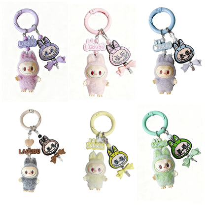 Labubu PVC Figure Keychain Trendy Collectible Phone Charm Handmade Car Accessory & Bag Pendant