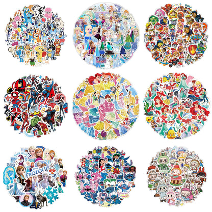 50Pcs Cartoon Character Stickers Waterproof Cartoon Decals for Laptop Phone & Water Bottle