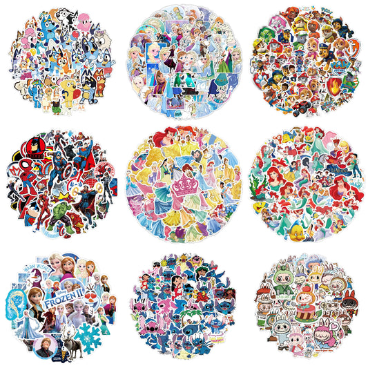50Pcs Cartoon Character Stickers Waterproof Cartoon Decals for Laptop Phone & Water Bottle