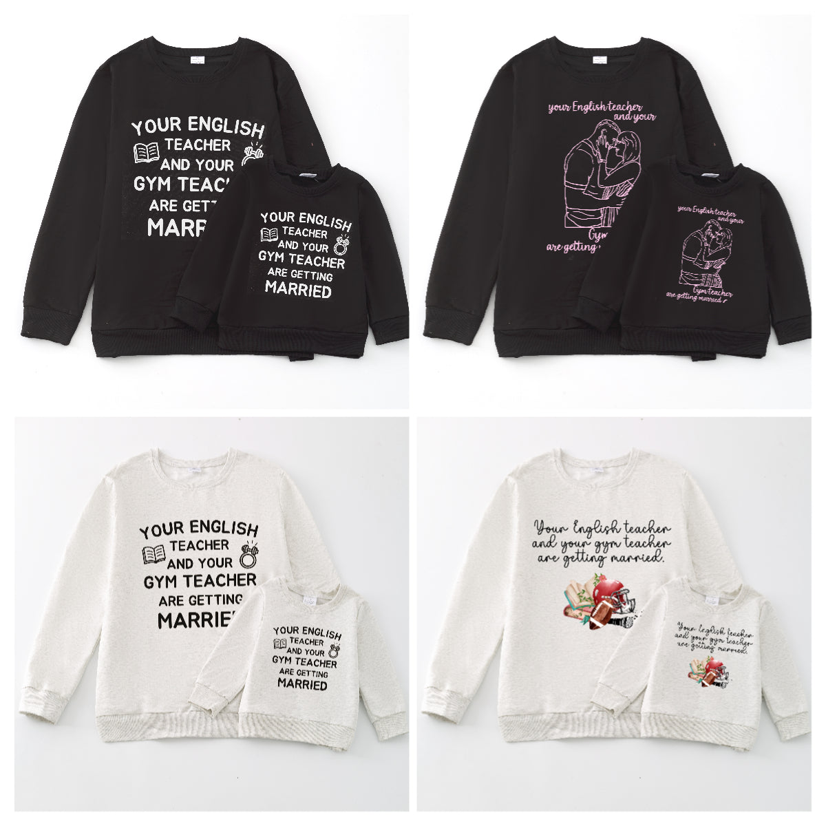 Fall Season Mommy and Me Taylor Swift Fashion Cotton Sweatshirts