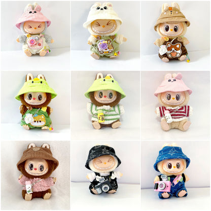 17cm Labubu Doll Clothes Outfit Dress Up Changeable Costume
