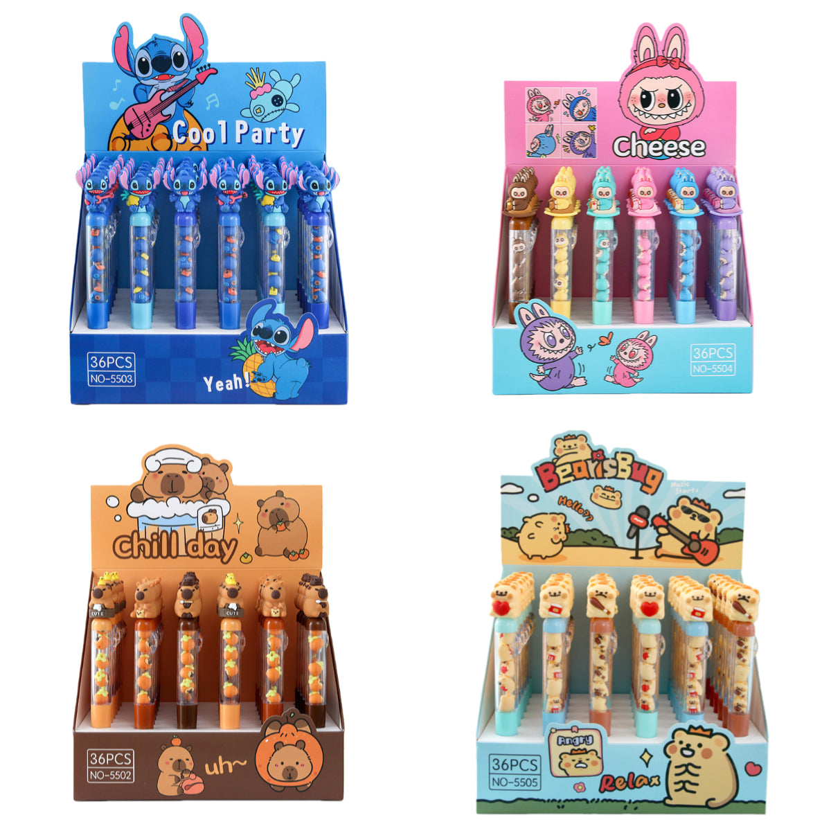Capybara LaBuBu Cute Cartoon Ballpoint Pen, DIY Oil-Based Ink Pen for School & Office