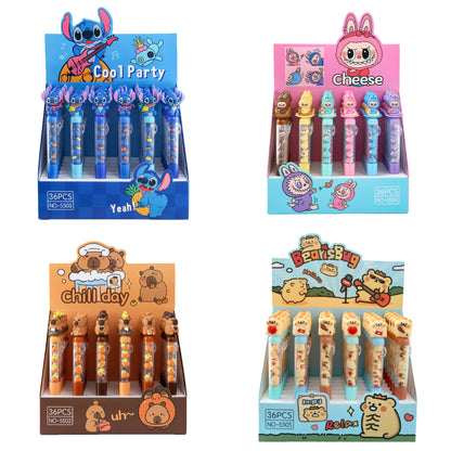 Capybara LaBuBu Cute Cartoon Ballpoint Pen, DIY Oil-Based Ink Pen for School & Office