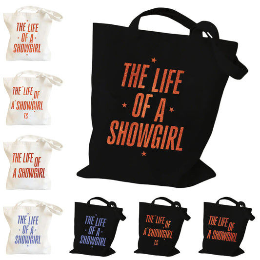 Taylor Swift “The Life of a Showgirl” Canvas Tote Bag – New Album Merch Shoulder Bag