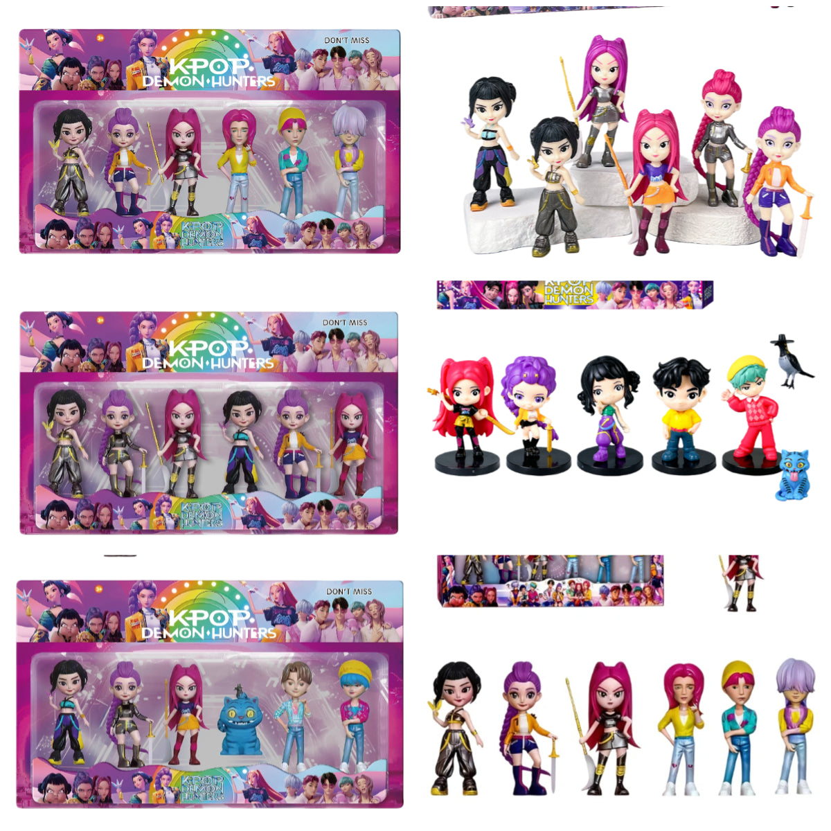 K-Pop Demon Hunters Figures Collectible Action Figure Mini Toy Ornaments Decoration