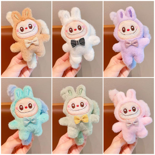 Fall Winter Cute Labubu Cartoon Plush Hair Claw Clip – Fluffy Back-of-Head Barrette