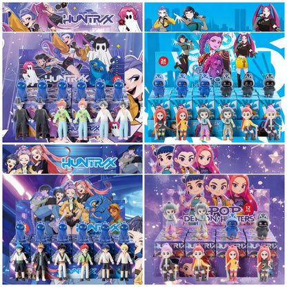 KPOP Demon Hunter Girl Group Advent Calendar 12pcs/24pcs Blind Box Silicone Keychain Set